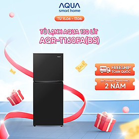 Tủ lạnh AQUA 130L ngăn đá trên AQR-T160FA(BS) - Freeship toàn quốc - Hàng chính hãng