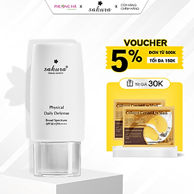 Kem chống nắng vật lý Sakura Physical Daily Defense SPF50+ PA++++ 60gr