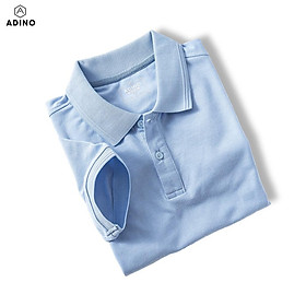 Áo polo nữ ADINO màu hồng phối viền chìm vải cotton co giãn dáng công sở slimfit hơi ôm trẻ trung APN03