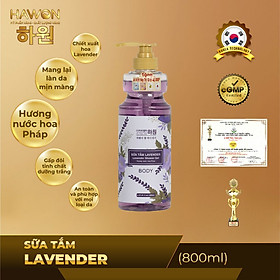 Sữa Tắm Dưỡng Mịn Da Hương Hoa Lavender Cao Cấp HAWON