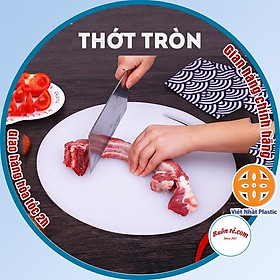 Thớt nhựa tròn Việt Nhật 3 size kháng khuẩn bền đẹp  -Buôn rẻ 01248