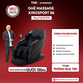 Ghế massage KINGSORT Premium B6 23 bài massage cao cấp,  công nghệ massage Kingtech Dual, đo chỉ số sức khỏe