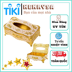 Mua Hộp đựng khăn giấy  giấy ăn đính hạt sang trọng -  Henrysa
