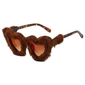 Fashion Soft Plush Sunglasses, Sun Glasses UV400 Protection for Photo Props Beach Party