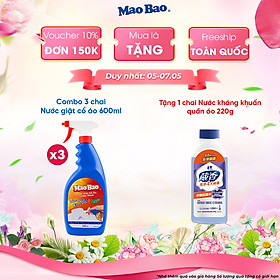 Combo 03 Chai Nước Giặt Cổ Áo Mao Bao 600ml