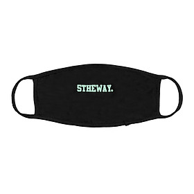Khẩu Trang 5THEWAY Đen Xanh aka 5THEWAY /solid/ LETTER LOGO MASK in BLACK MINT