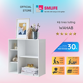 Mua Kệ trang trí gỗ thiết kế mới lạ SMLIFE Wahab
