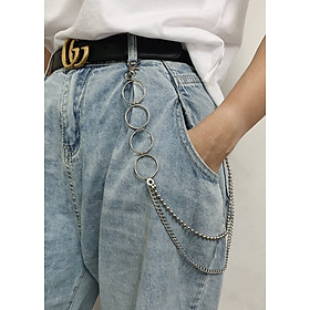 Xích đeo quần unisex phối jean jogger phụ kiện nam