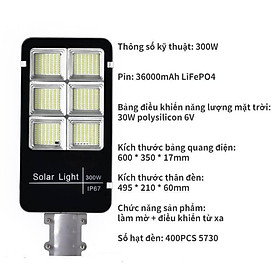 Đèn Năng Lượng Mặt Trời 300W 400W 500W 600W , Đèn năng lượng mặt trời sân vườn, Đèn chiếu sáng trang trí ngoài trời