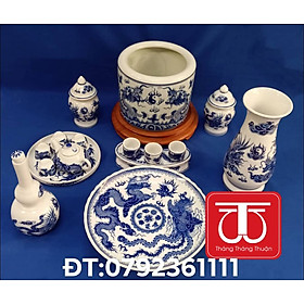 Mua BỘ BÁT HƯƠNG VẼ RỒNG (ĐK BÁT: 14 16 18 20) ĐẾ GỖ HƯƠNG
