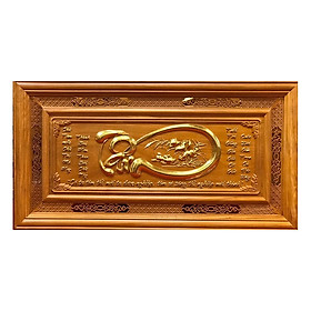 tranh gỗ chữ Tâm - Gỗ Gõ Đỏ nguyên khối, đục chạm thủ công tỉ mỉ sắc nét
