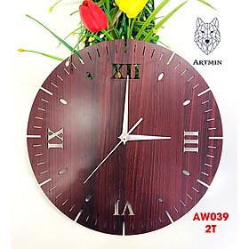 AW039 - Đồng Hồ Gỗ Decor Tân Cổ Điển – Đồng Hồ Treo Tường Trang Trí Sang Trọng