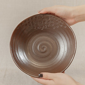 Mua Đĩa gốm Hương Canh khắc hoa (2 cỡ)