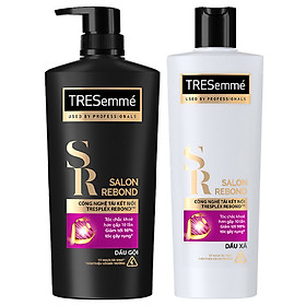 Combo Dầu Gội 640gr Và Dầu Xả 340gr TRESemmé Salon Rebond Công Nghệ Tái Kết Nối Ngăn Ngừa Gãy Rụng