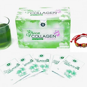 Thực Phẩm Bảo Vệ Sức Khỏe Diệp lục Collagen (Green Collagen Powder) M + Tặng kèm Vòng Phong Thủy