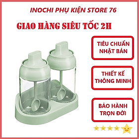 Mua Bộ 2 lọ gia vị Tritan Yoko Hộp đựng gia vị chất liệu nhựa an toàn cho sức khỏe chuẩn xuất Nhật   EU - Tặng kèm khăn lau pakasa