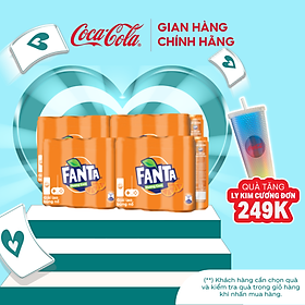 Lốc 24 Lon Nước Giải Khát Có Gas Fanta Hương Cam 320ml/Lon Coca-Cola Official Store