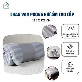 Mua Chăn Ngủ Văn Phòng Chăn Du Lịch Giữ Ấm Màu Trơn Cho Nam Cao Cấp - Kích  Thước(160cm * 120cm)