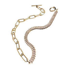 Rhinestone Necklaces Fashion Choker Chain Pendant for  Nightclub