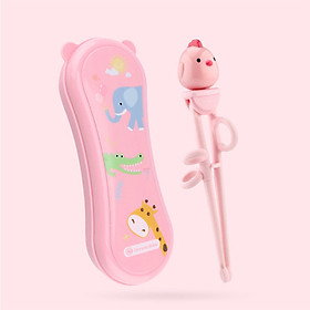 Mua Đũa tập ăn cao cấp có xỏ ngón Hàn Quốc kèm hộp đựng  giúp bé tập gắp dễ dàng hơn