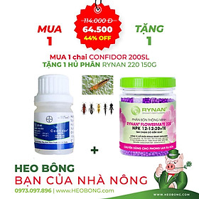 (MUA 1 TẶNG 1) Mua 1 chai CONFIDOR 200SL (CHUYÊN BỌ TRĨ,1 LẦN LÀ SẠCH -20ML) >>>TẶNG 1 hủ phân thông minh RYNAN 220 150G