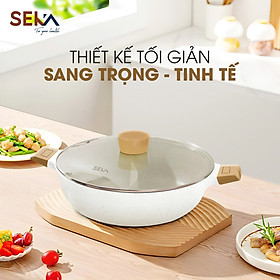 Nồi lẩu 2 ngăn nhôm đúc nguyên khối Seka 28cm- dùng được trên mọi loại bếp