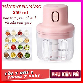 Mua Máy Xay tỏi Ớt hành thịt-máy xay Mini Tự động sạc pin đa năng Tiện Dụng  máy say tỏi dung tích 250ml