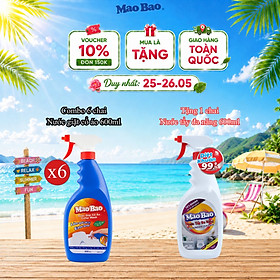 Combo 06 Chai Nước Giặt Cổ Áo Mao Bao 600ml