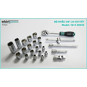 Mua Bộ khẩu 3/8” có 24 chi tiết từ 6 đến 22mm Whirlpower 1613-SK03S