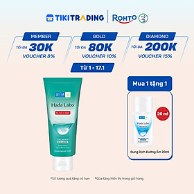 Sữa rửa mặt Hada Labo cho da dầu mụn, da nhạy cảm Hada Labo Acne Care Calming Cleanser 80g