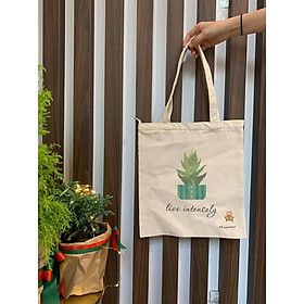 Túi vải tote chậu cây xinh lung linh GADY SHOP