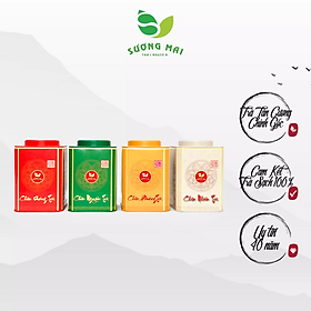 Mua Hộp vuông đựng trà bằng thép màu vàng