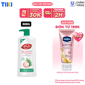 Sữa Tắm Lifebuoy Detox Và Sạch Sâu Khỏi Bụi Mịn Pm2.5 Và Vi Khuẩn Tràm Trà Muối Hồng 100% Từ Thiên Nhiên Chai 800G