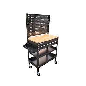Mua XE ĐẨY DỤNG CỤ 1 NGĂN KÉO CÓ MẶT BÀN BẰNG GỖ VÀ TẤM TREO