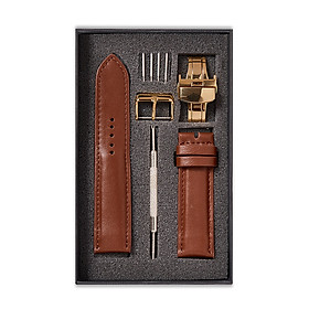 Dây Đồng Hồ Da Bò Italy Cao Cấp Màu Vàng Bò Size 14/16/18/20/22mm - Dây Da Đồng Hồ Da Bò Thật 100%, Bảo Hành 12T