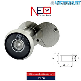 Mắt thần gắn cánh cửa cho khách sạn góc rộng 180-200 độ đường kính 16mm NEWNEO