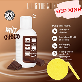 Dung dịch vệ sinh phụ nữ Loli The Wolf hương thơm Chocolate 100ml Tặng Kèm