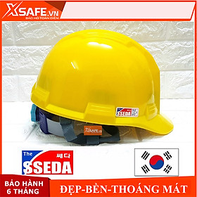 Mua Nón bảo hộ Sseda IV Hàn Quốc chính hãng có lót xốp cách nhiệt chống nóng nhựa ABS siêu cứng (màu vàng)