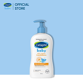 Sữa tắm gội dịu lành cho bé Cetaphil Baby Wash & Shampoo with Organic Calendula 400ml