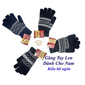 Găng tay len Bao tay len dành cho nam Kiểu bít ngón Hiệu Gloves Chất liệu len co giãn, Chống nắng, Thoải mái khi đeo