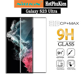 Miếng dán kính cường lực full 3D cho Samsung Galaxy S23 Ultra hiệu Nillkin 3D CP+ Max chỉ mỏng 0.3mm Kính AGC Japan, Chống lóa hạn chế vân tay, bảo vệ đôi mắt - hàng nhập khẩu