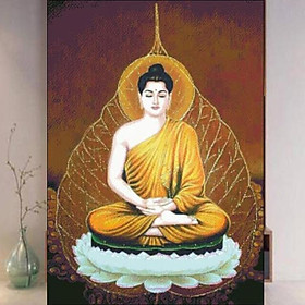 Mua Tranh thêu Đức Phật Thích Ca Mâu Ni LV3398  - kích thước: 43 * 59cm. (TRANH CHƯA LÀM)