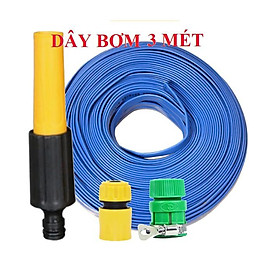 Bộ dây vòi xịt nước rửa xe, tưới cây đa năng, tăng áp 3 lần, loại 3m, 5m 206622-5 cút sập,nối vàng+ tặng đai