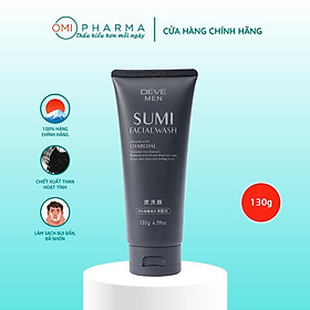 Sữa Rửa Mặt Deve Men Sumi Facial Wash Than Hoạt Tính Charcoal Dành Cho Nam (130g)