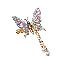 Butterfly Hair Clips Bangs Clip Headpiece for Women Girls Wedding Jewelry