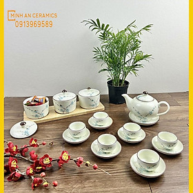 Mua Bộ ấm chén và khay mứt Tết gốm sứ Minh An Bát Tràng