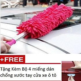 Chổi Phất Trần Lau Xe Đa Năng HQ 206060 Tặng Bộ 4 miếng dán chống xước tay