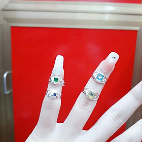 Nhẫn bạc bé trai đính đá cao cấp YN JEWELRY
