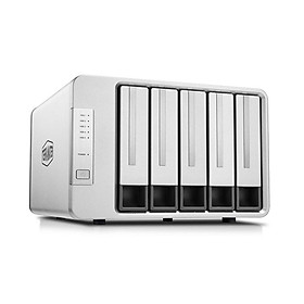 Bộ lưu trữ dữ liệu DAS TerraMaster D5-300, USB-C 3.0 SuperSpeed, 210MB/s, 5 khay ổ cứng RAID 0,1,5,10,CLONE,JBOD,Single - Hàng chính hãng