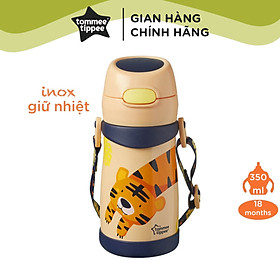 Bình uống nước Inox giữ nhiệt có ống hút và quai treo cho bé Tommee Tippee